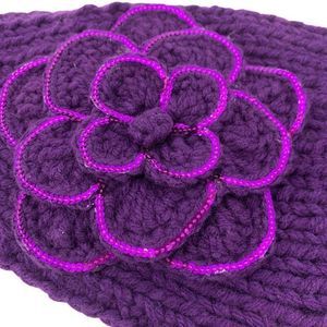Women’s cc exclusives handmade purple knit winter  headband 1883 grandmacore
